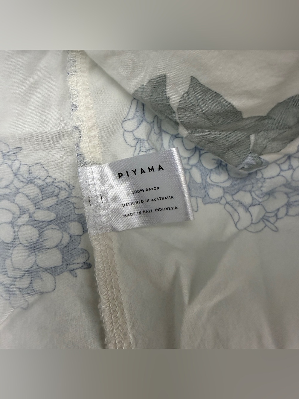 Piyama Hydrangea Blue Mini Wrap Robe - Picture 6 of 7